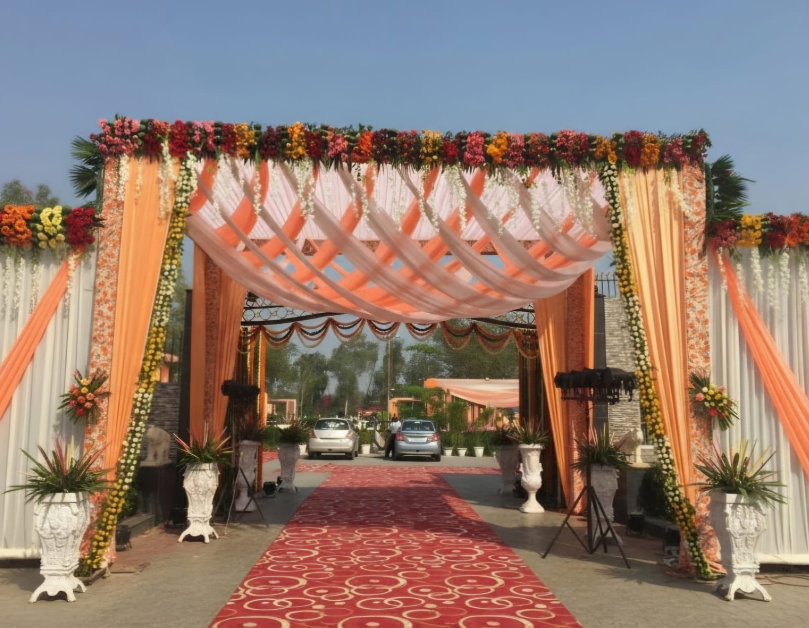 Luxury Wedding Entrance by Decent Decorators & Caterers